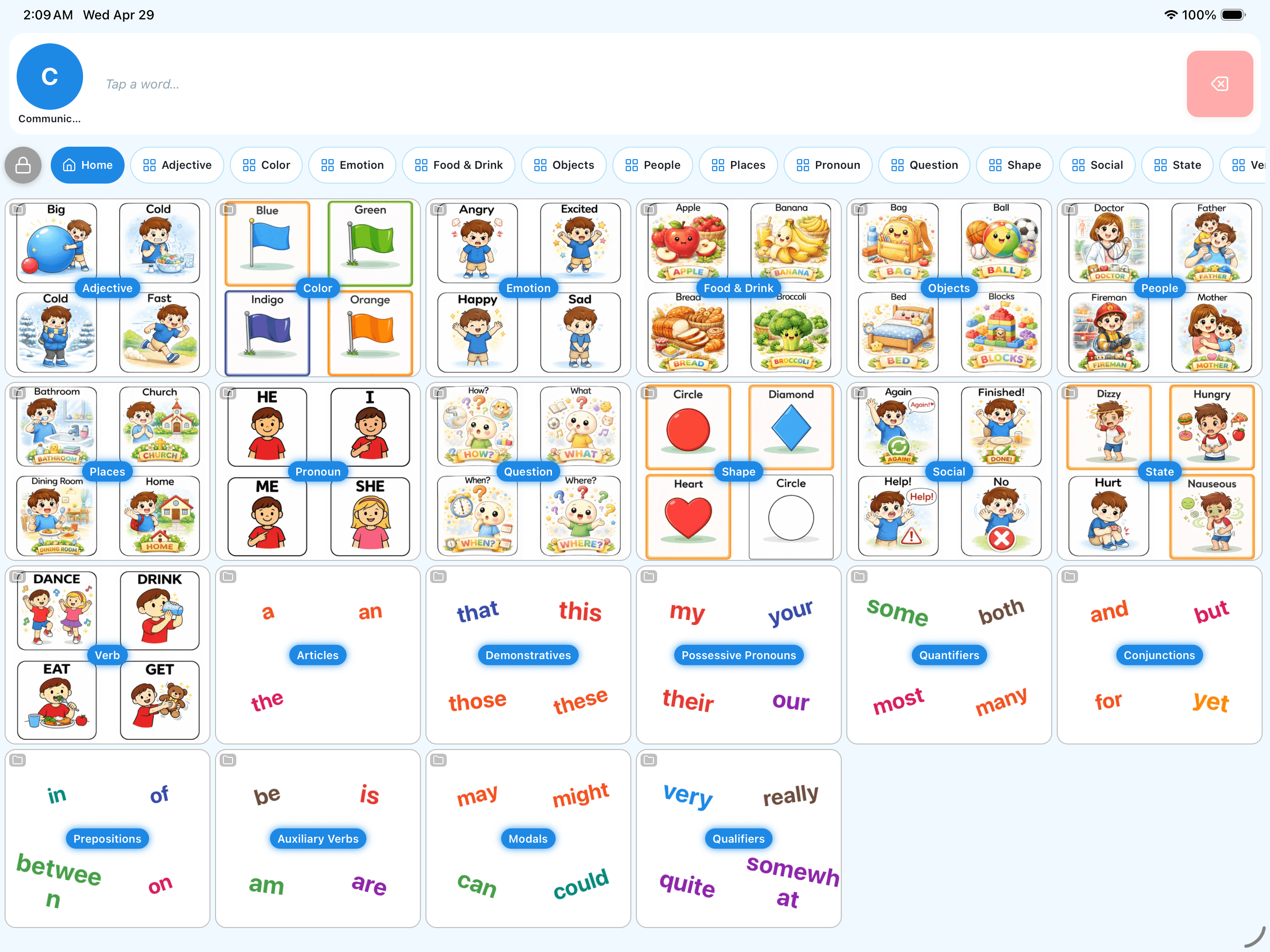 Maven AAC communication board
